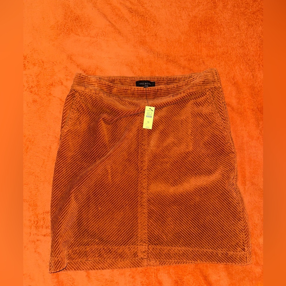 Talbots brown/rust Corduroy Skirt